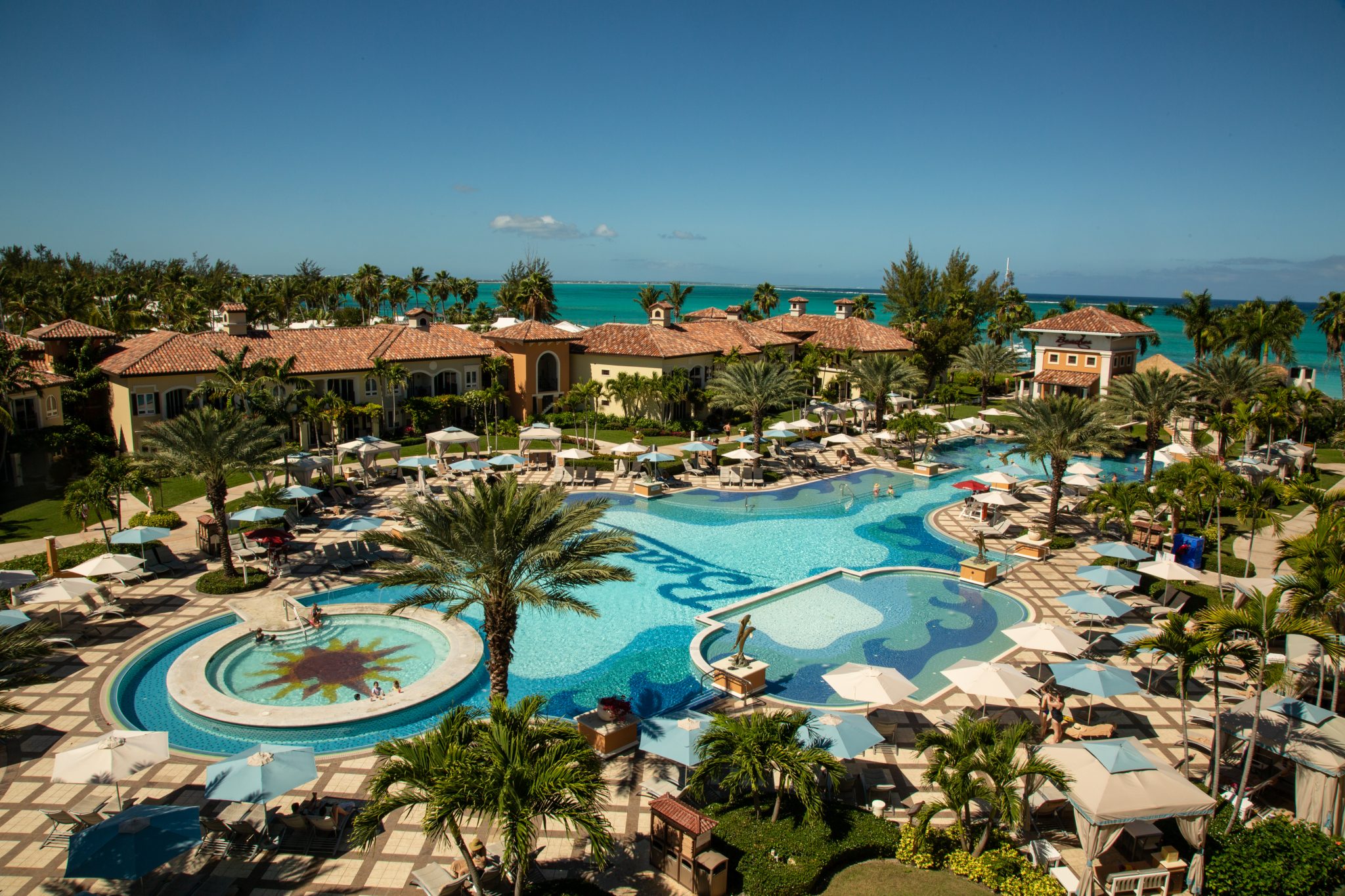 Resort pool in Turks and Caicos